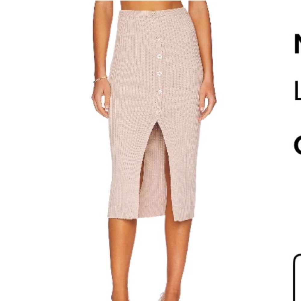 LPA netto midi skirt in pale mauve size medium